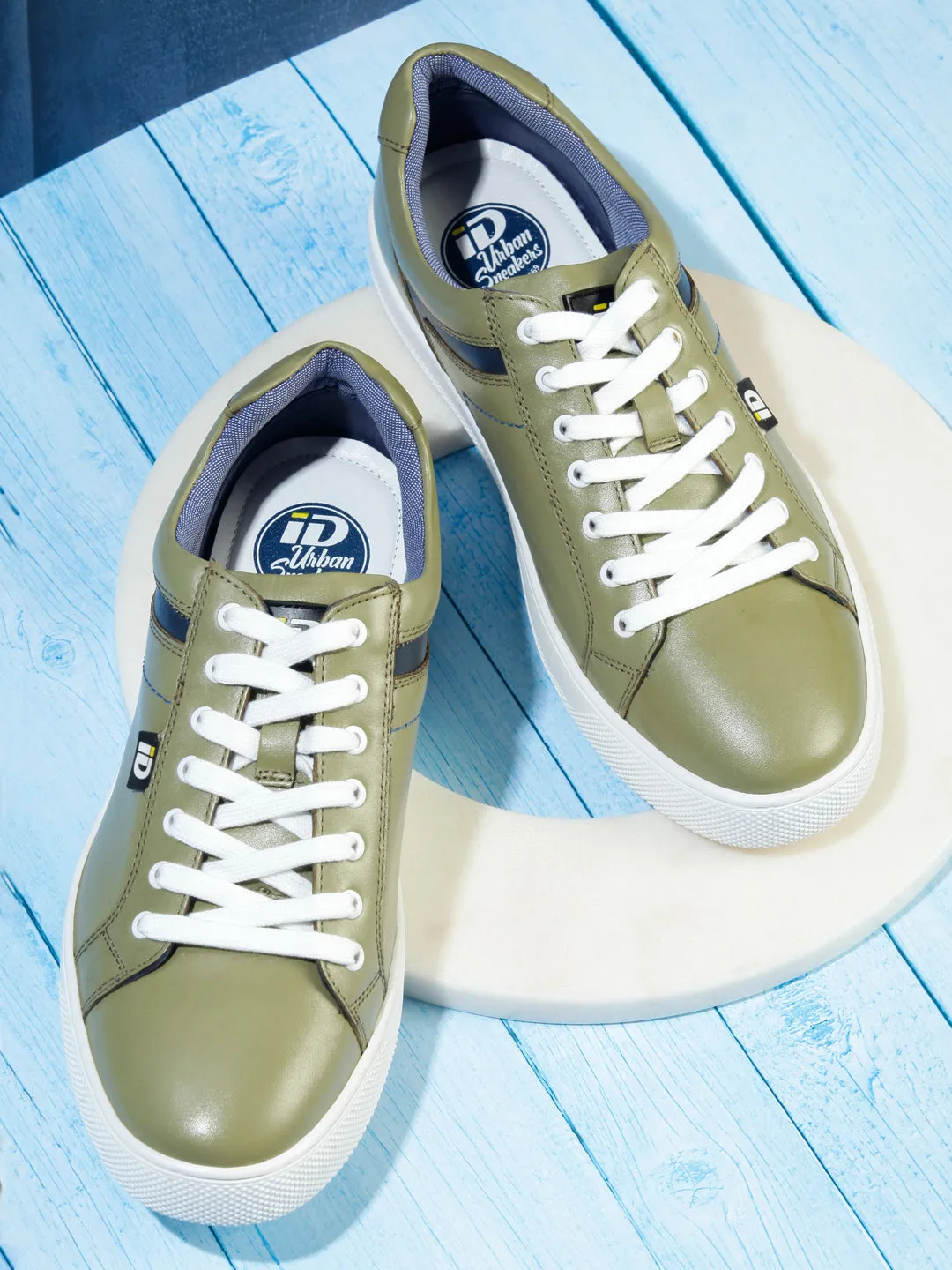 Men's Olive Lace Up Sneaker (ID3051)