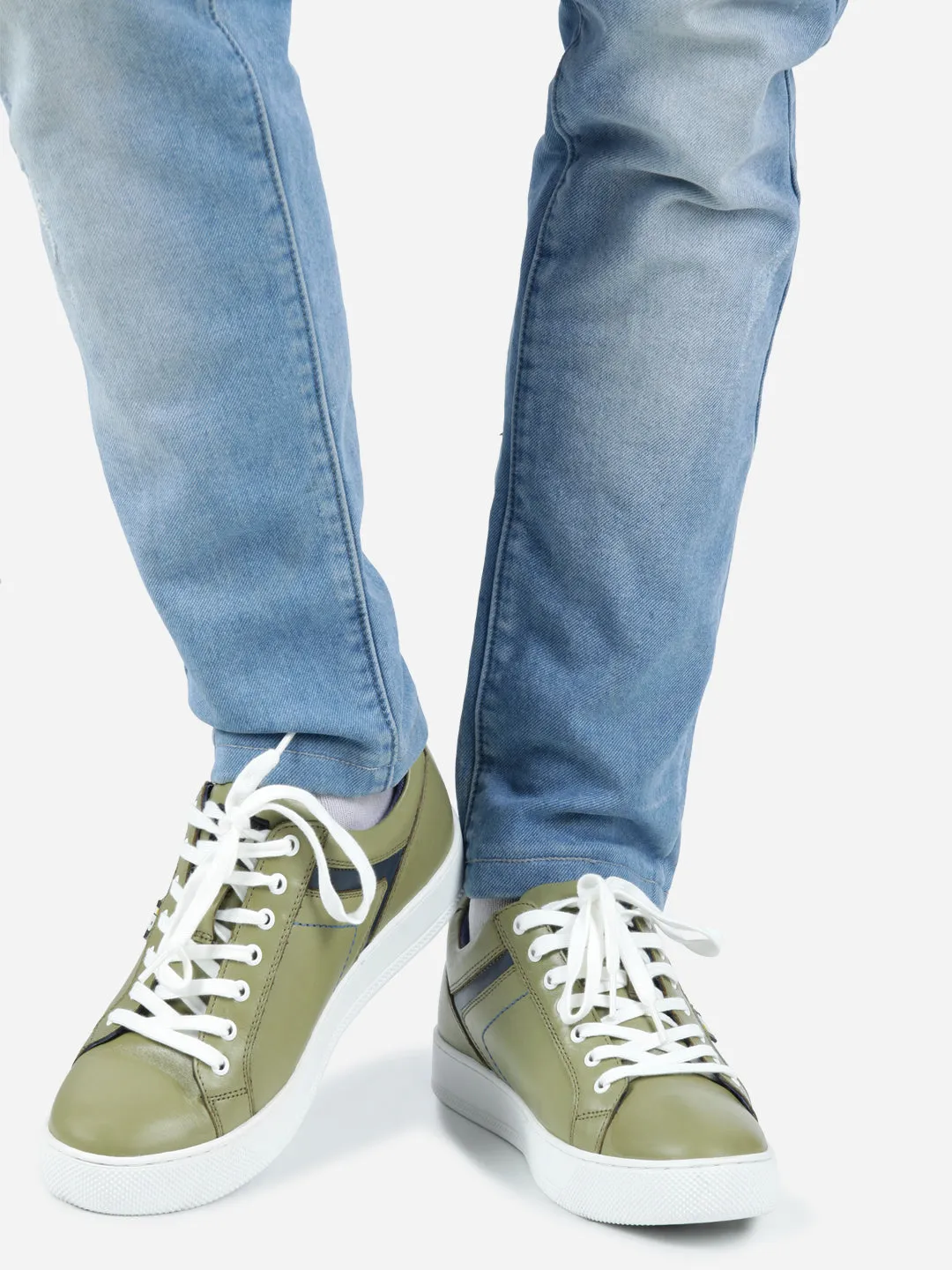 Men's Olive Lace Up Sneaker (ID3051)