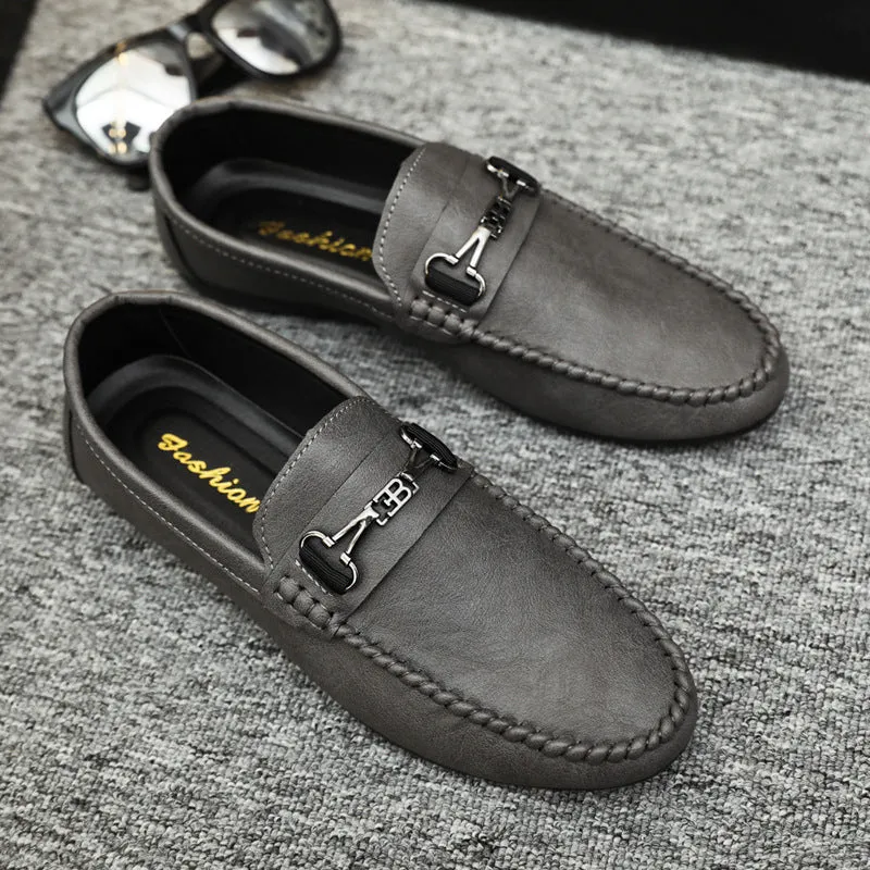 Men's shoes 2024 new summer lazy shoes men's driving loafers tide shoes versatile men's casual shoes Korean version shoes men's