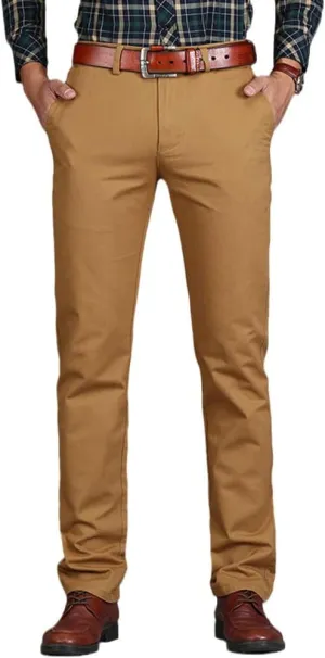 Men's Straight Loose Casual Trousers, Large Size Cotton Business Suit Pants