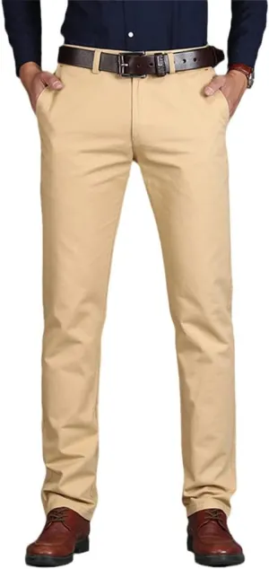 Men's Straight Loose Casual Trousers, Large Size Cotton Business Suit Pants