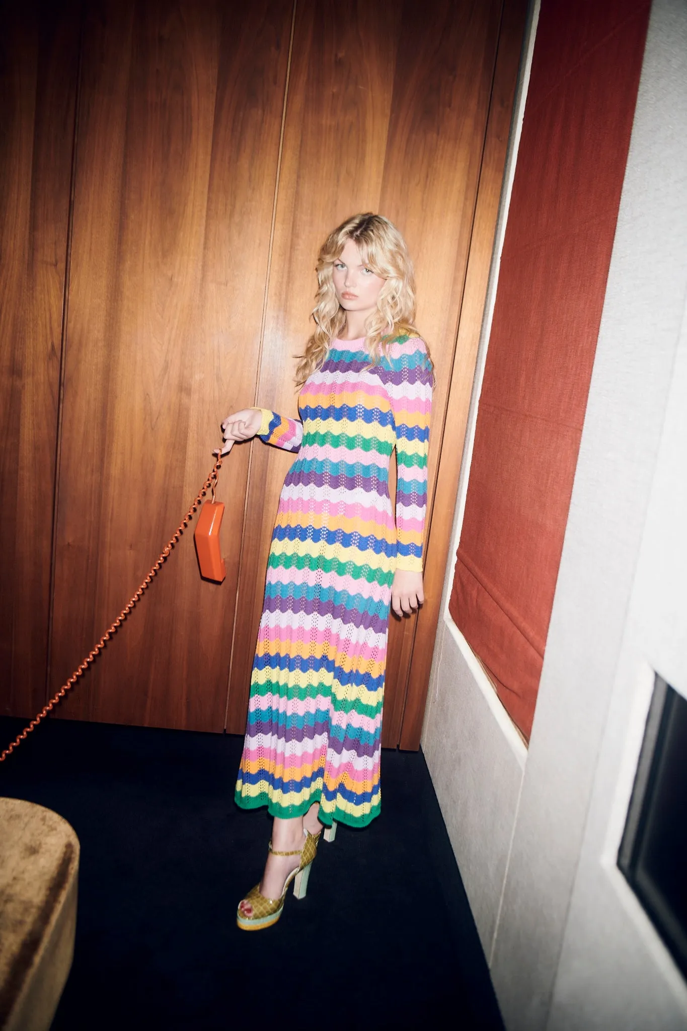 Mirabel Pointelle Knit Maxi Dress