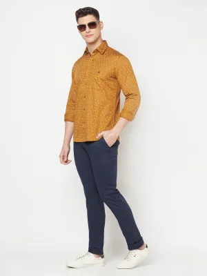 Navy Blue Printed Trousers