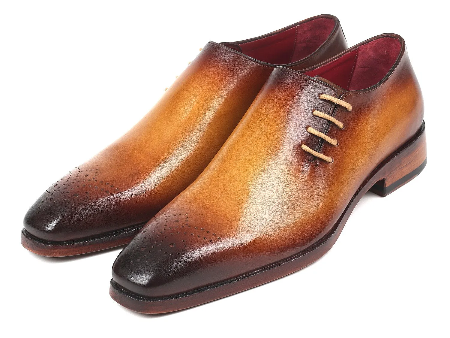 Paul Parkman Side Lace Oxfords Brown & Camel