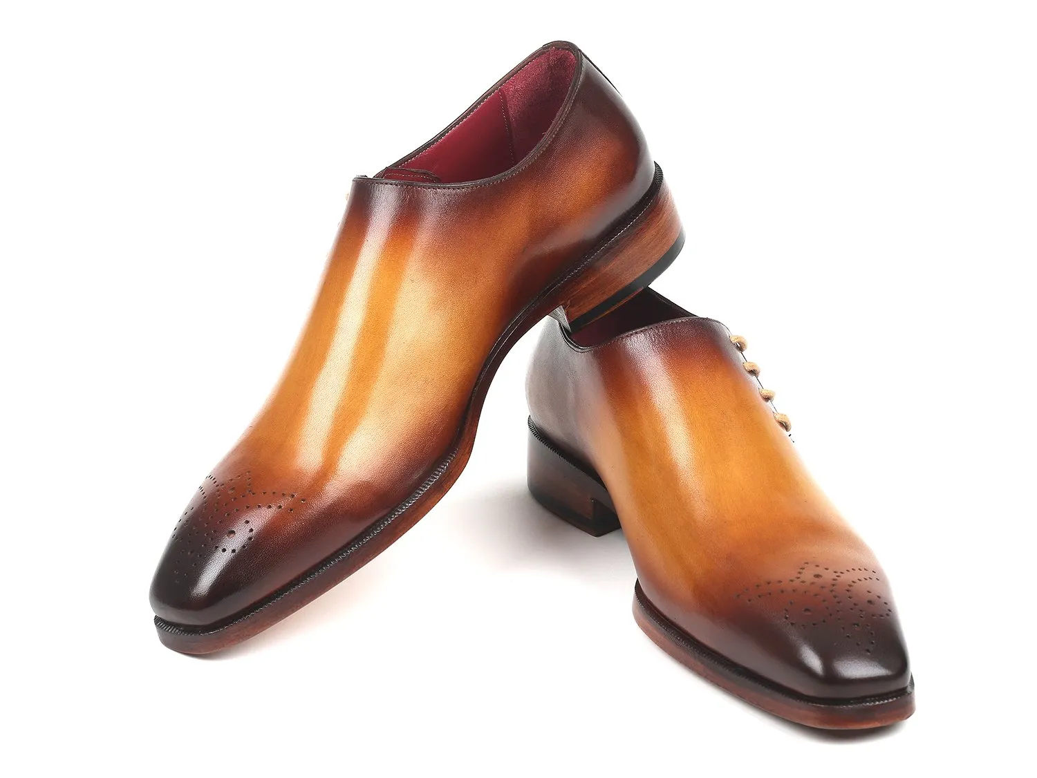 Paul Parkman Side Lace Oxfords Brown & Camel