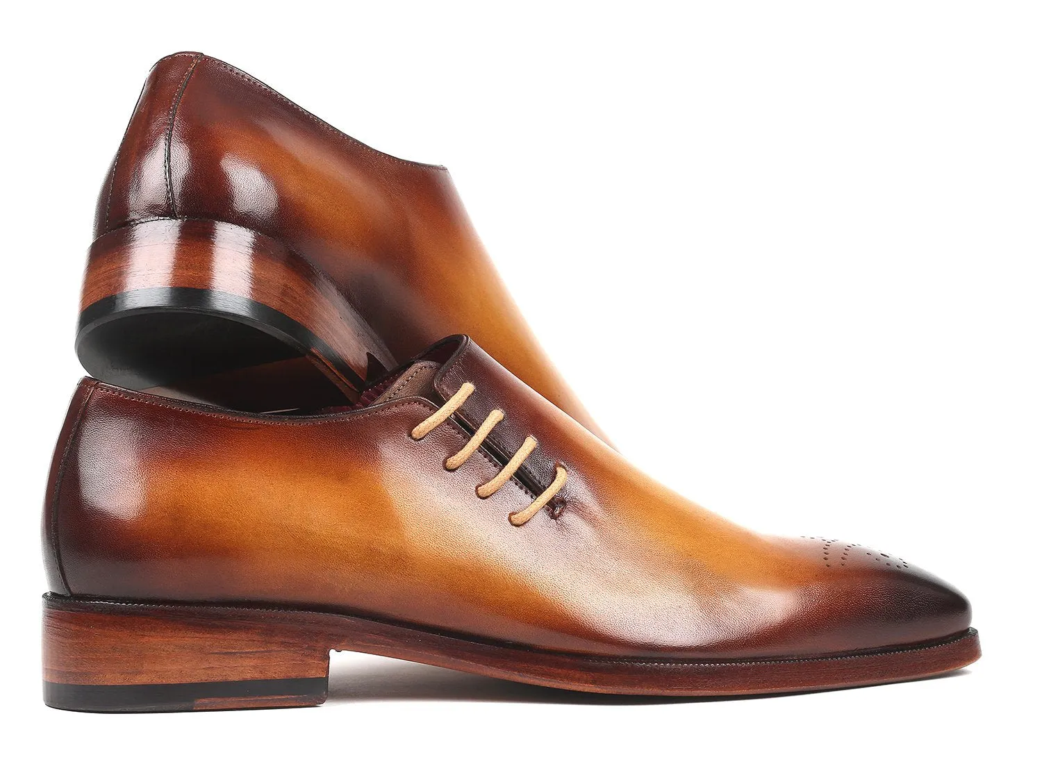 Paul Parkman Side Lace Oxfords Brown & Camel