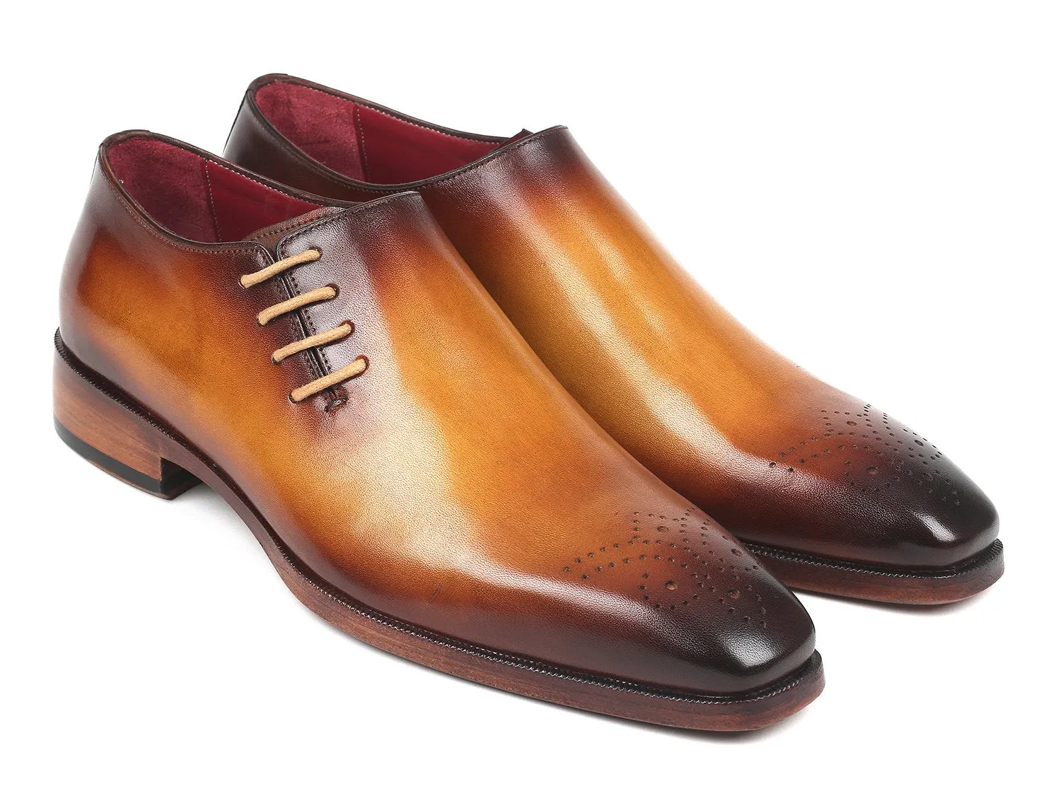 Paul Parkman Side Lace Oxfords Brown & Camel
