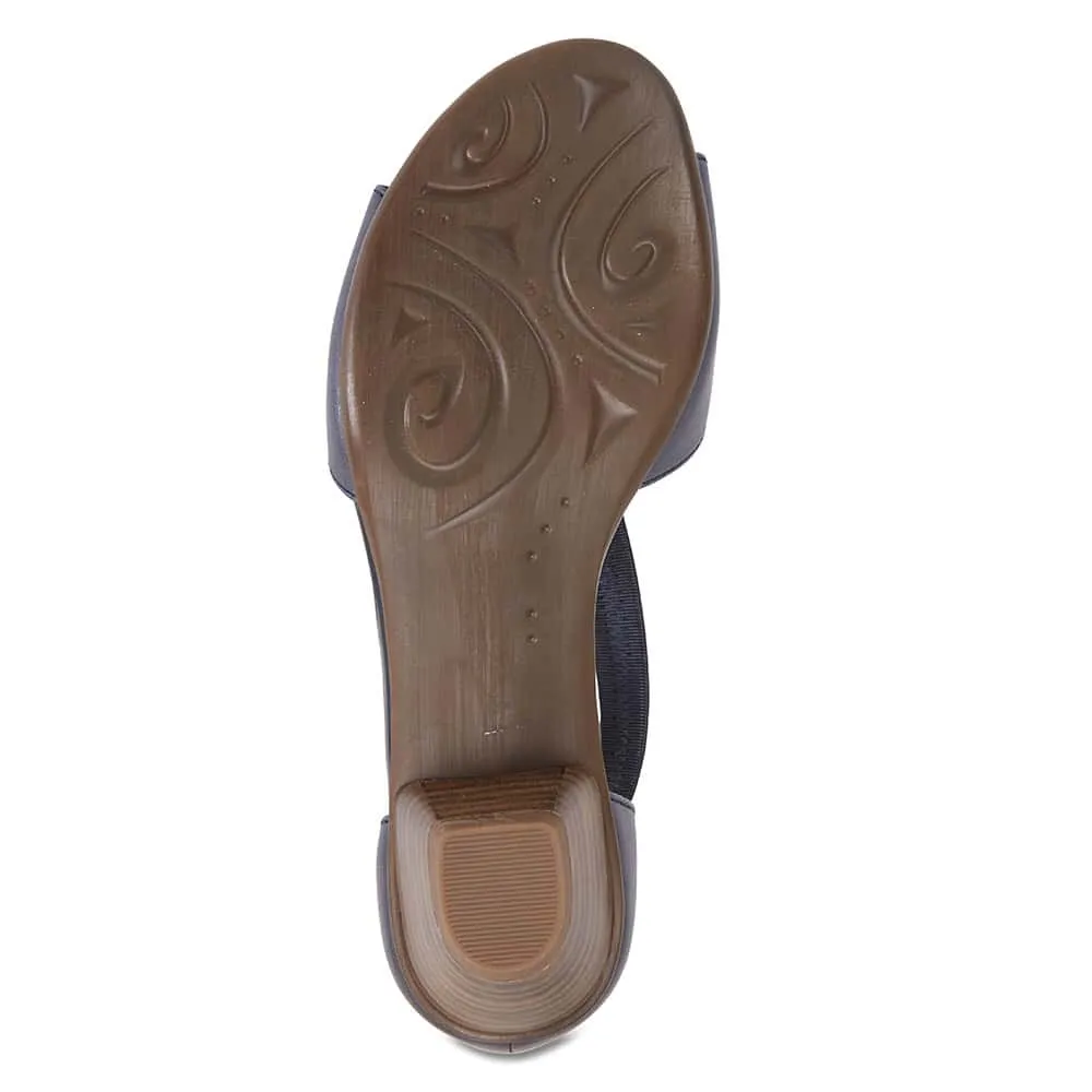 Praise Heel in Navy Leather
