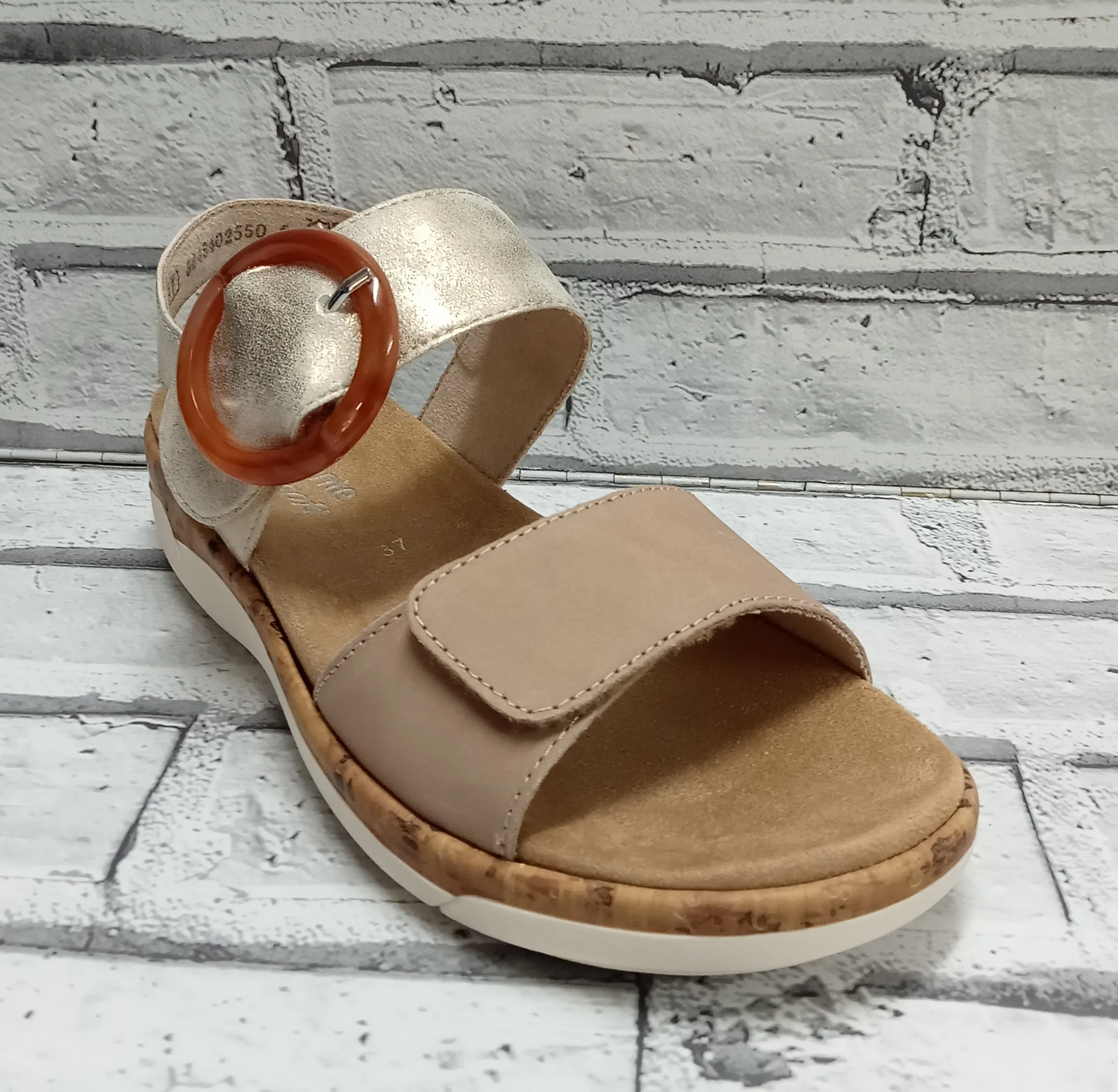 REMONTE - R6853-61 - STRAP SANDAL - Beige Multi