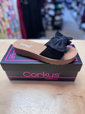 Spray Tan Sandals- Black Canvas