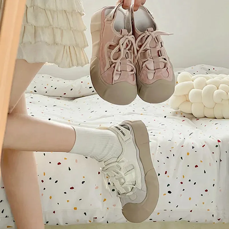 TAVIMART  -  Shoes Woman Comfortable And Elegant Modis All-Match Casual Female Sneakers Summer New Small Leisure Sweet Lace-Up Shoes Wom