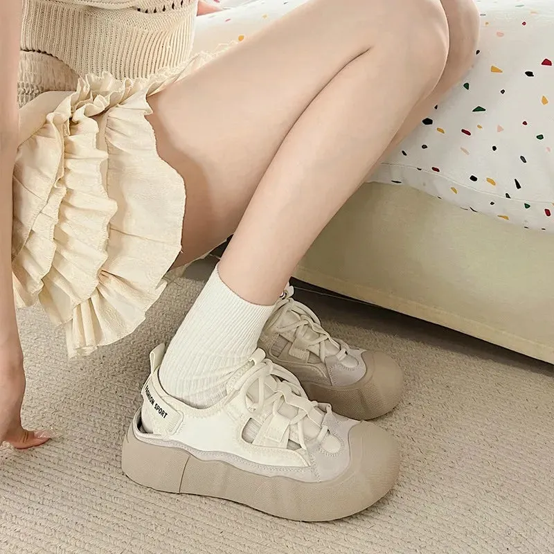 TAVIMART  -  Shoes Woman Comfortable And Elegant Modis All-Match Casual Female Sneakers Summer New Small Leisure Sweet Lace-Up Shoes Wom
