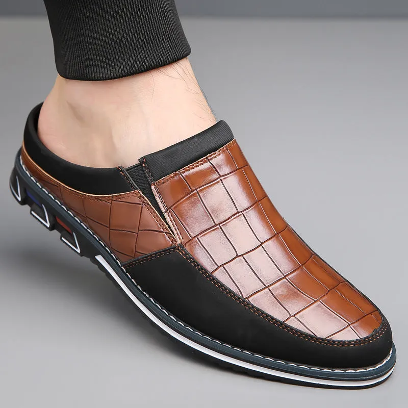 Vintage Retro Style Plus Size Men's Comfy Non Slip Mules