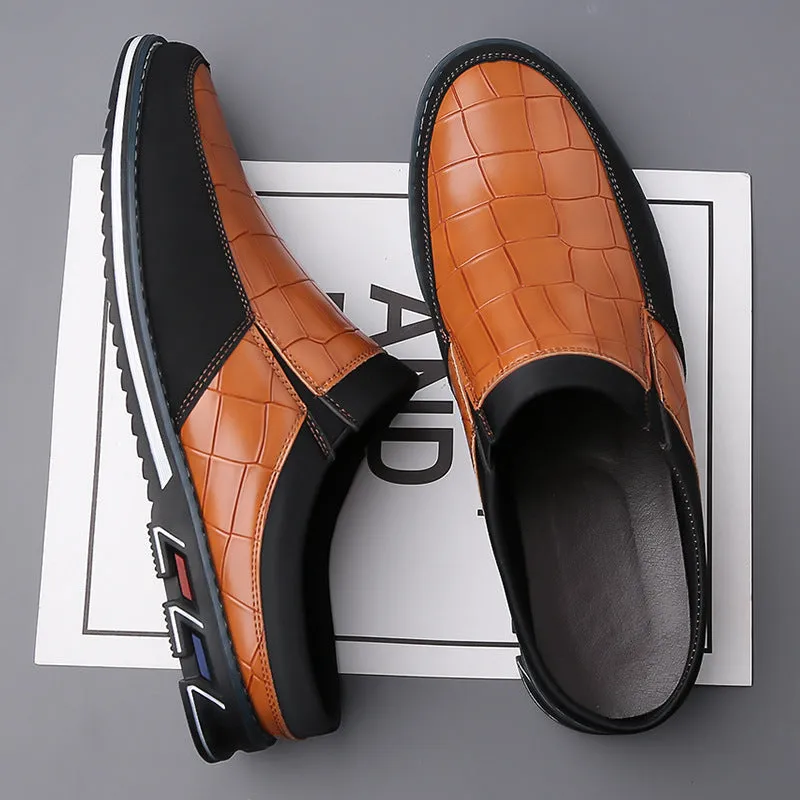 Vintage Retro Style Plus Size Men's Comfy Non Slip Mules