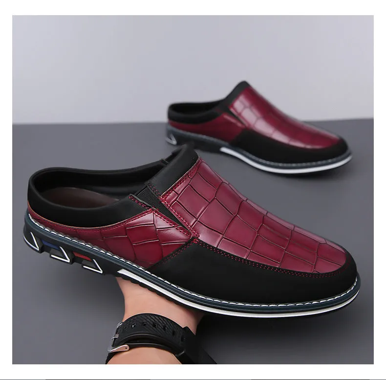 Vintage Retro Style Plus Size Men's Comfy Non Slip Mules