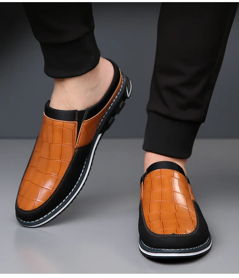 Vintage Retro Style Plus Size Men's Comfy Non Slip Mules
