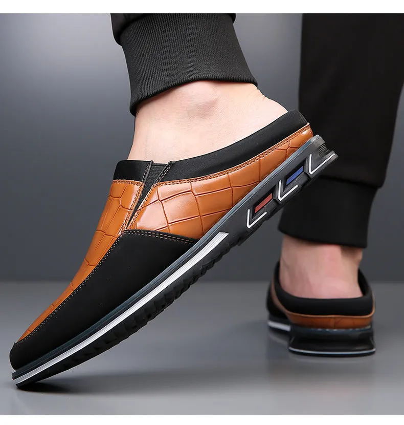 Vintage Retro Style Plus Size Men's Comfy Non Slip Mules