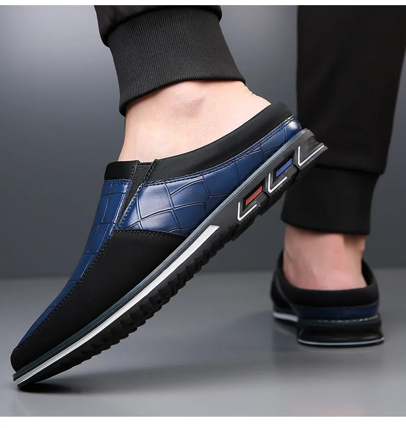 Vintage Retro Style Plus Size Men's Comfy Non Slip Mules