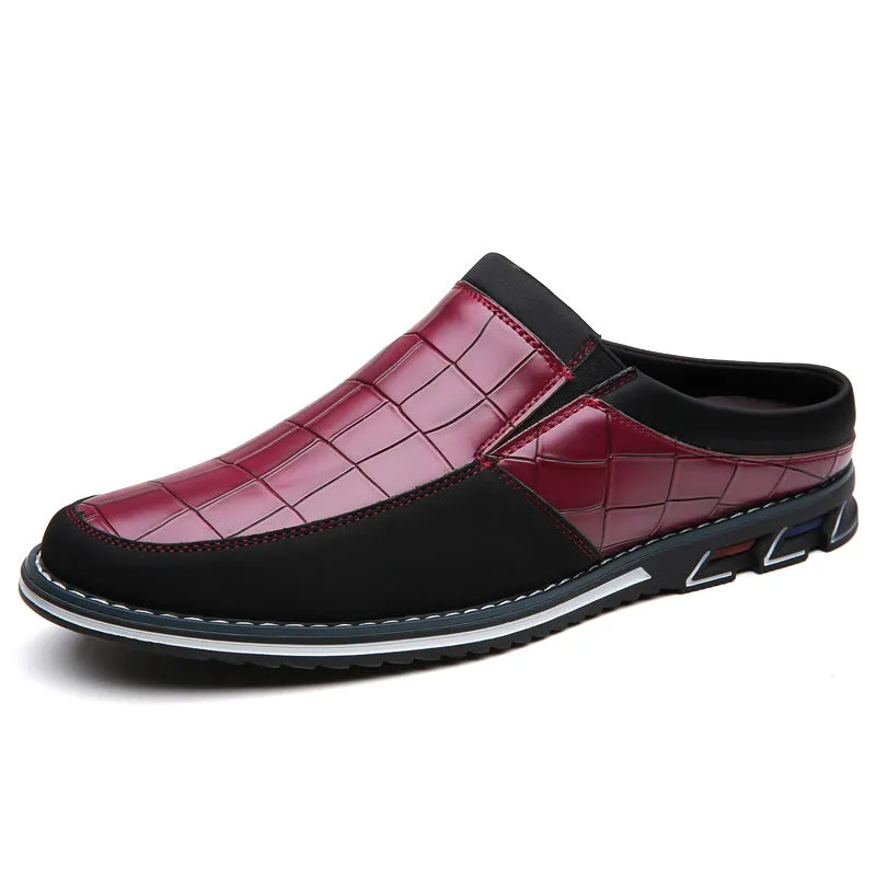 Vintage Retro Style Plus Size Men's Comfy Non Slip Mules
