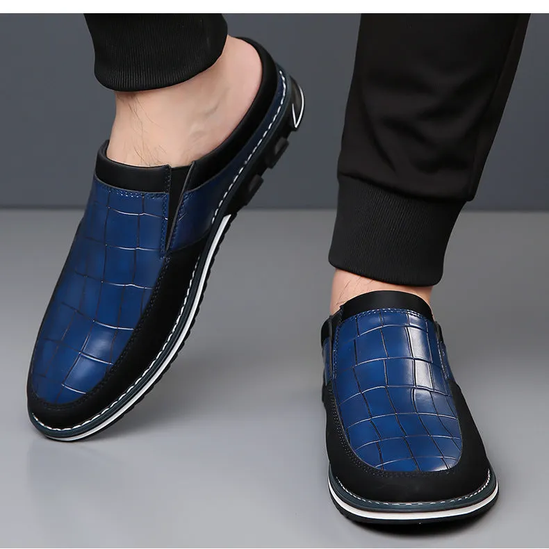 Vintage Retro Style Plus Size Men's Comfy Non Slip Mules