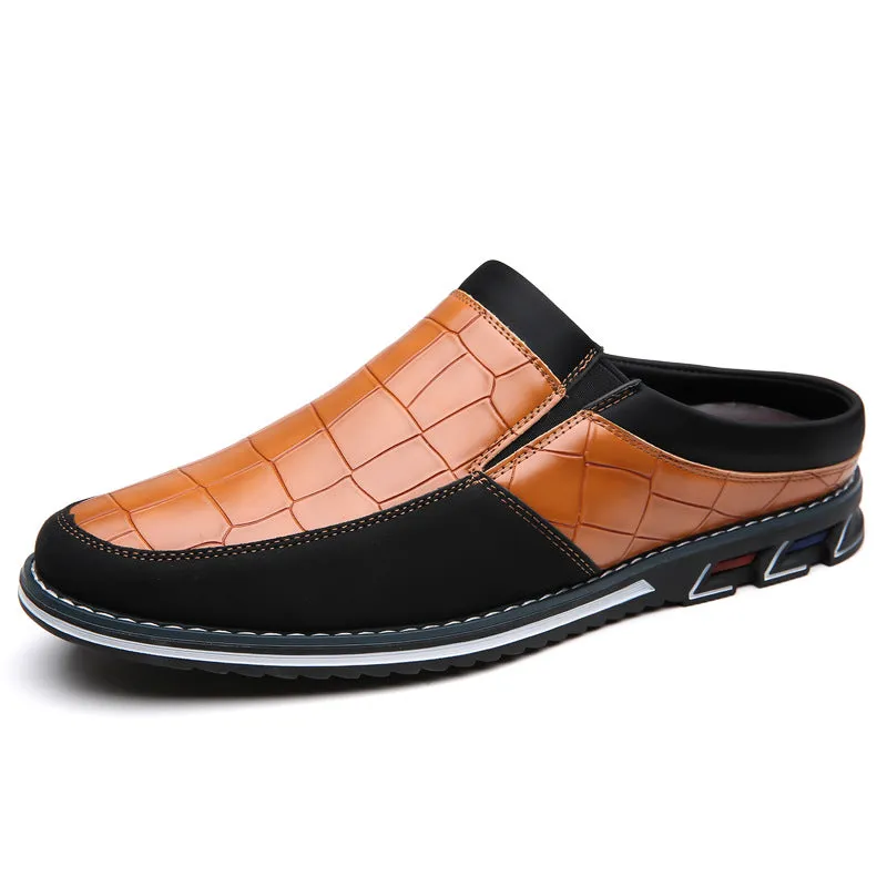 Vintage Retro Style Plus Size Men's Comfy Non Slip Mules