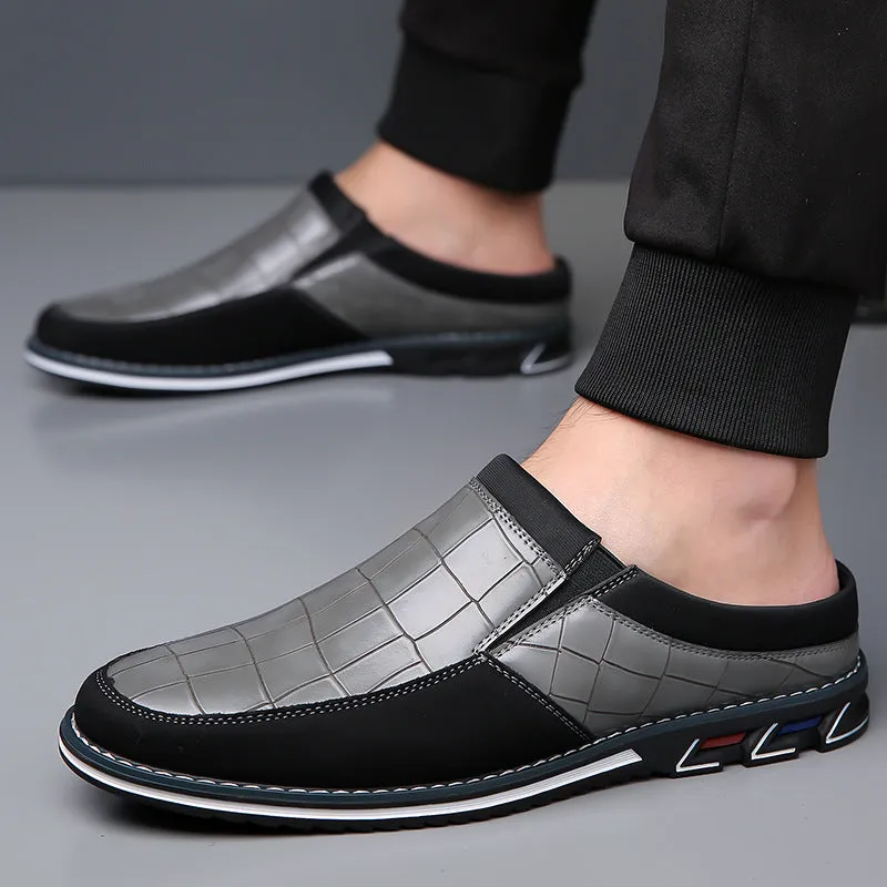 Vintage Retro Style Plus Size Men's Comfy Non Slip Mules
