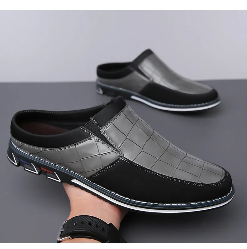 Vintage Retro Style Plus Size Men's Comfy Non Slip Mules