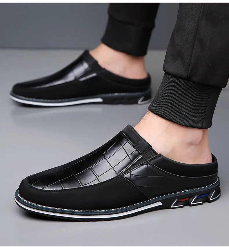 Vintage Retro Style Plus Size Men's Comfy Non Slip Mules