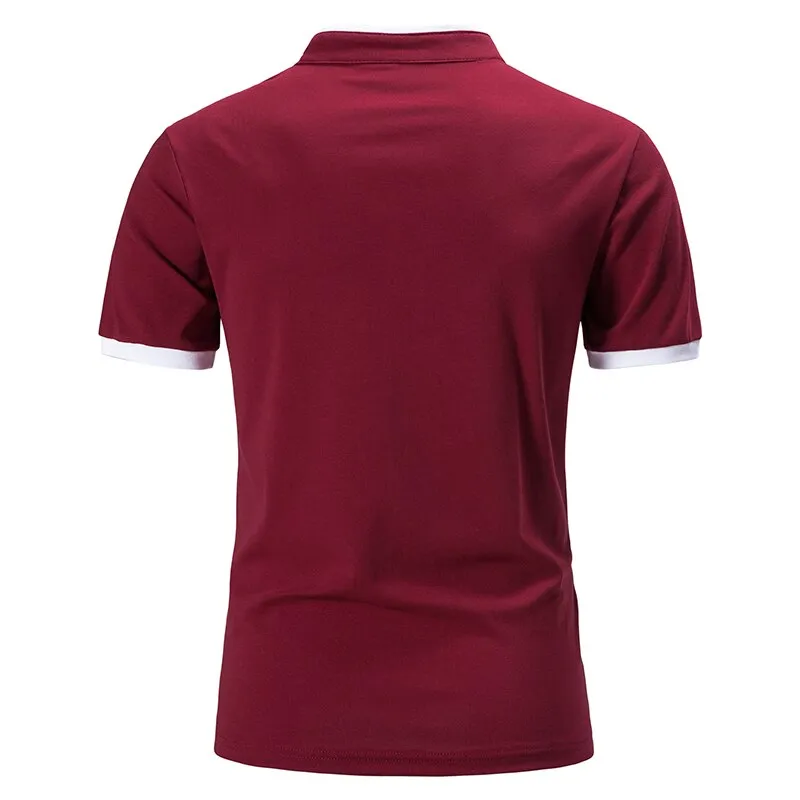 West Louis Cotton Short Sleeve Solid Color Polo Shirt